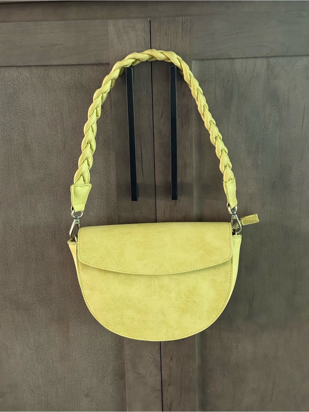 Joy Susan Teal Half-Moon Shoulder Bag